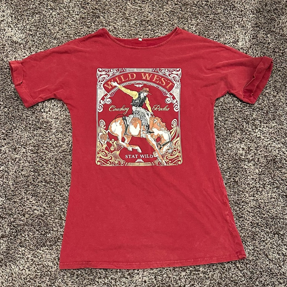 Women’s size medium western t-shirt dress